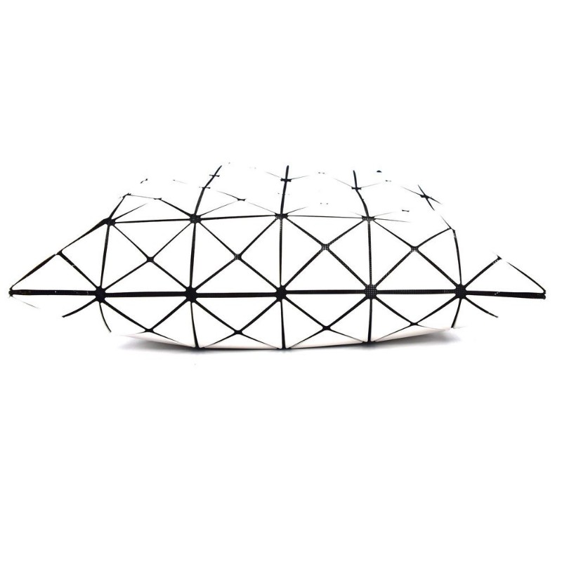 ISSEY MIYAKE三宅一生Lucent系列六格白色PVC托特包手提包挎包手袋-4