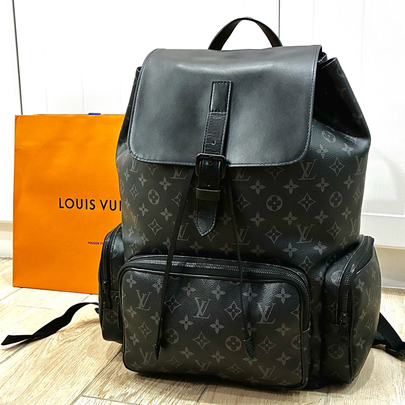 Louis Vuitton 黑老花Trio男士後背包-8