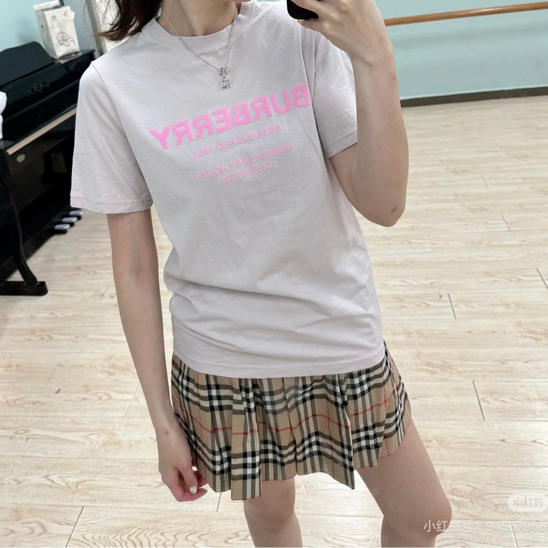 全新🌟 burberry 櫻花粉 #短袖 #Tshirt #上衣 #衣服-1