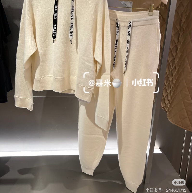 全新🈶️25年台灣購證❤️Celine #羊毛 #山羊絨 #cashmere #長褲。-1