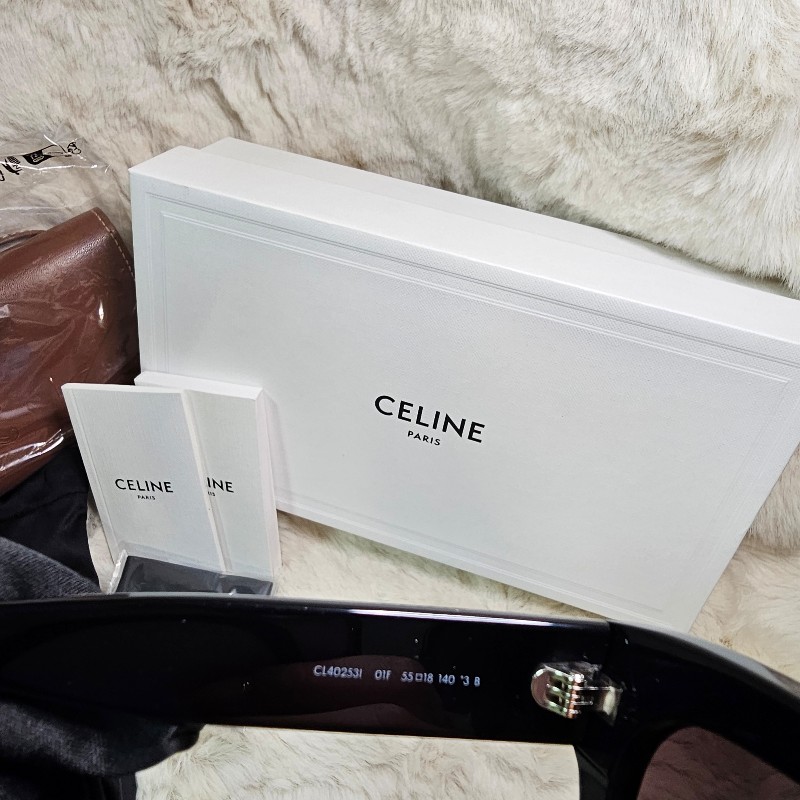 全新 CELINE 凱旋門金飾 墨鏡 可贈鼻墊 黑框金標 太陽眼鏡 附真皮眼鏡盒-6