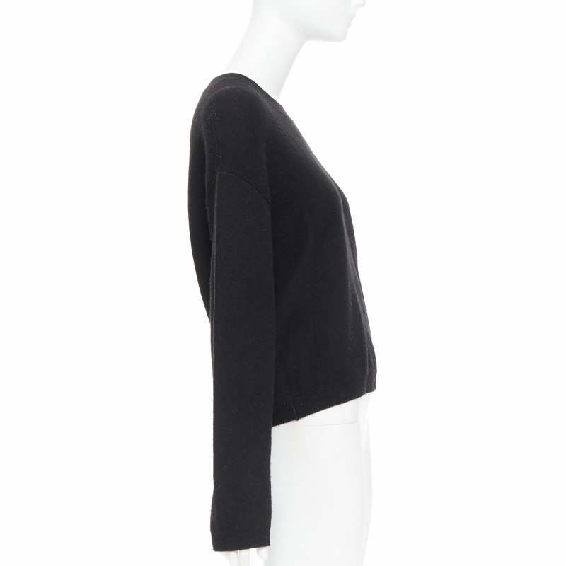 CHRISTIAN DIOR JADIOR 8 black cashmere blend pullover sweater FR36 S-3