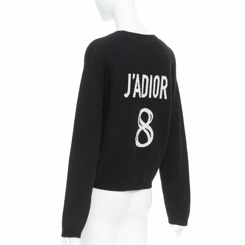 CHRISTIAN DIOR JADIOR 8 black cashmere blend pullover sweater FR36 S-4