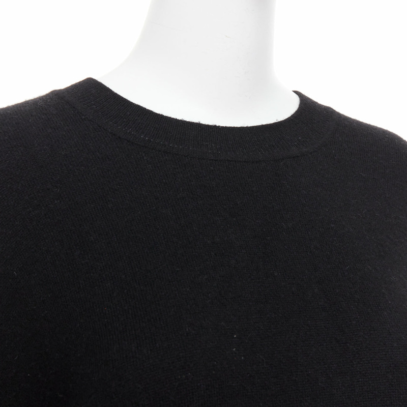 CHRISTIAN DIOR JADIOR 8 black cashmere blend pullover sweater FR36 S-6