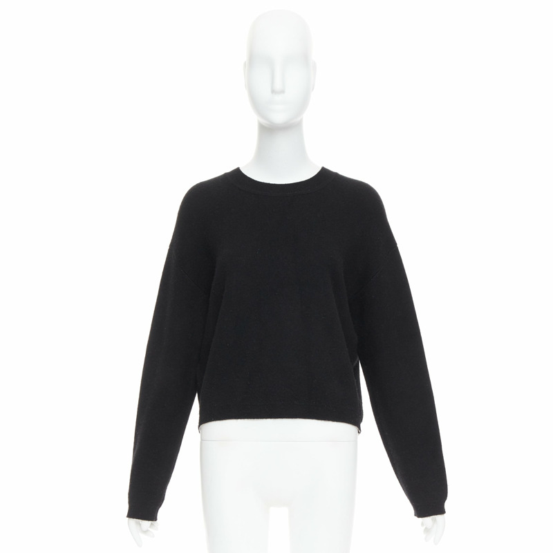 CHRISTIAN DIOR JADIOR 8 black cashmere blend pullover sweater FR36 S-8