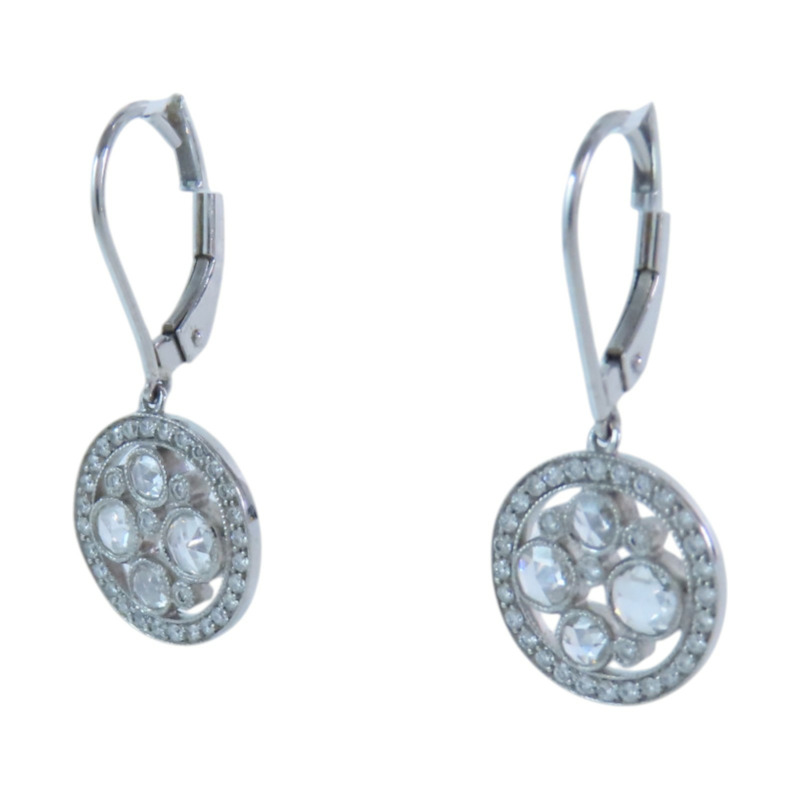TIFFANY＆CO PT950鉑金Diamond Drop Earrings鑽石耳環-1