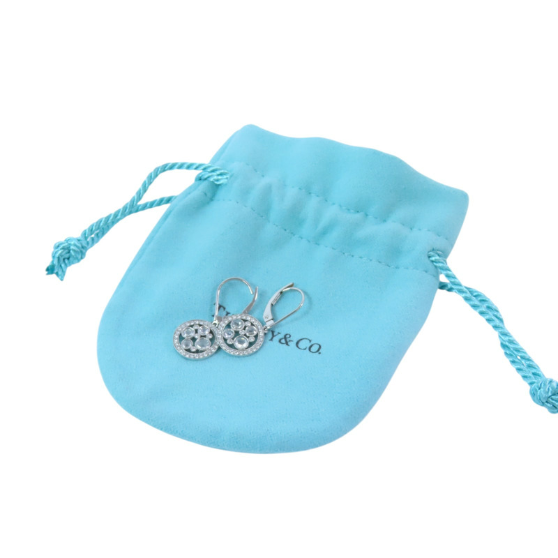TIFFANY＆CO PT950鉑金Diamond Drop Earrings鑽石耳環-9