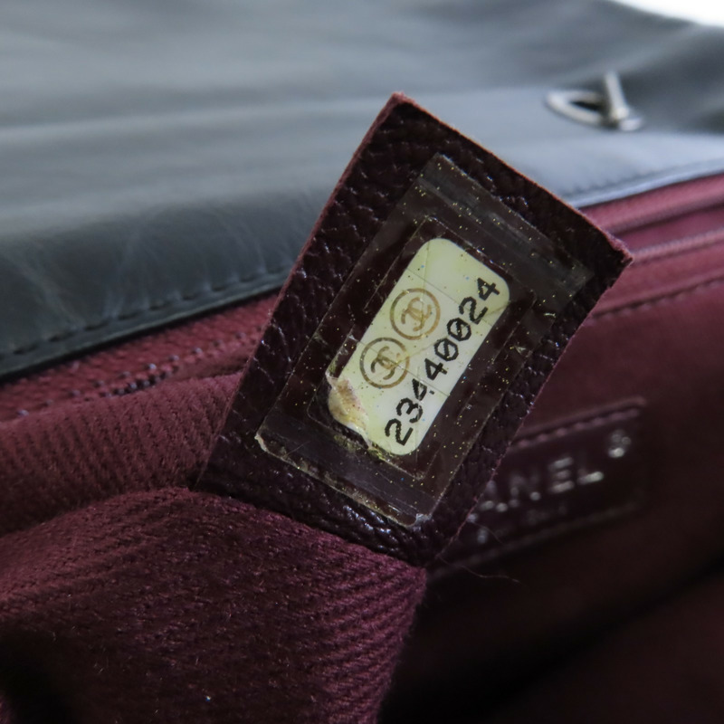 CHANEL 牛皮皮革/斜紋軟呢2Way Shoulder Bag銀扣鏈帶手挽肩背兩用袋-6