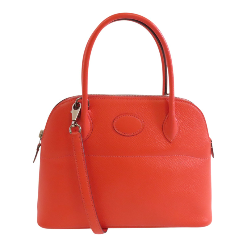 HERMES Epsom皮革Bolide 27銀扣肩背袋-0