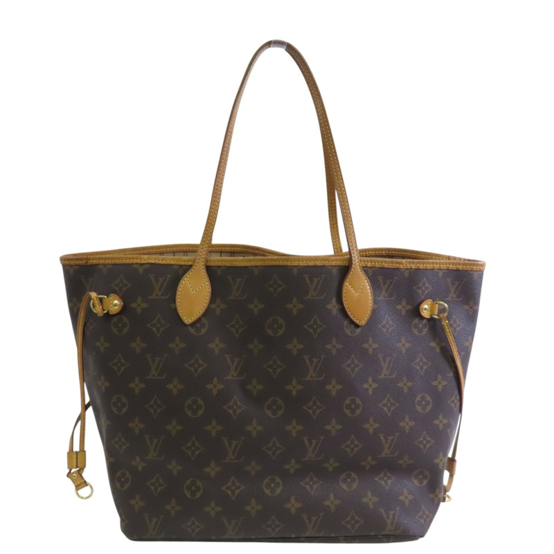 LOUIS VUITTON Monogram Neverfull MM金扣肩背袋-1