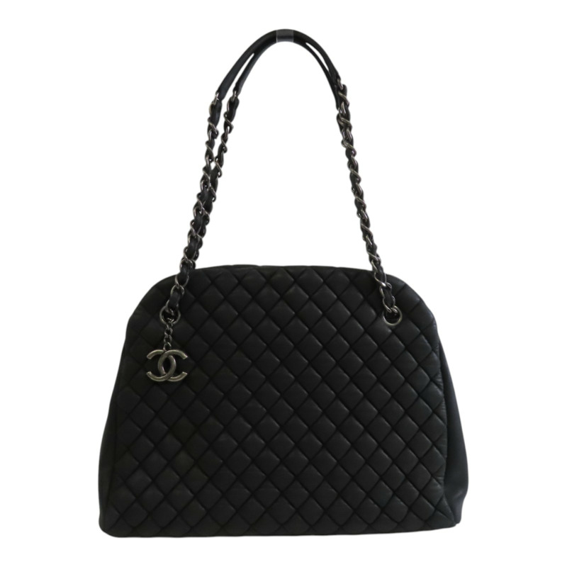 CHANEL 牛皮皮革Shoulder Bag銀扣鏈帶肩背袋-0