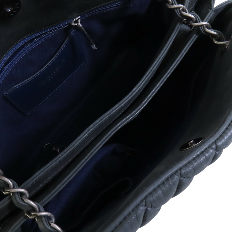 CHANEL 牛皮皮革Shoulder Bag銀扣鏈帶肩背袋-4