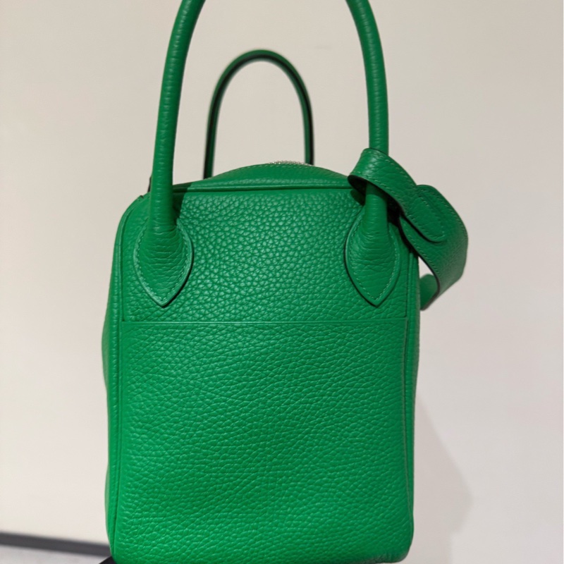 🌈Hermes💚Lindy 30💚竹子綠銀扣💚98新🌟TC皮🌟lindy30🌟-3