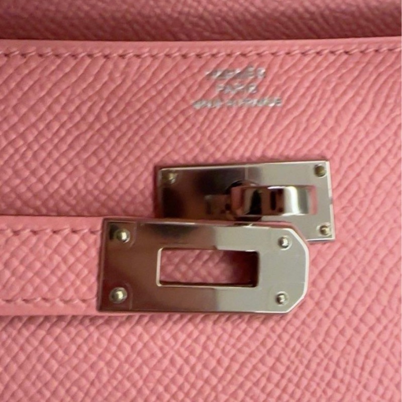 🌈Hermes💗Kelly Wallet💗奶昔粉銀扣🌟全新未使用閑置💗有盒🌟kelly🌟長銀包🌟已hold🌟-1