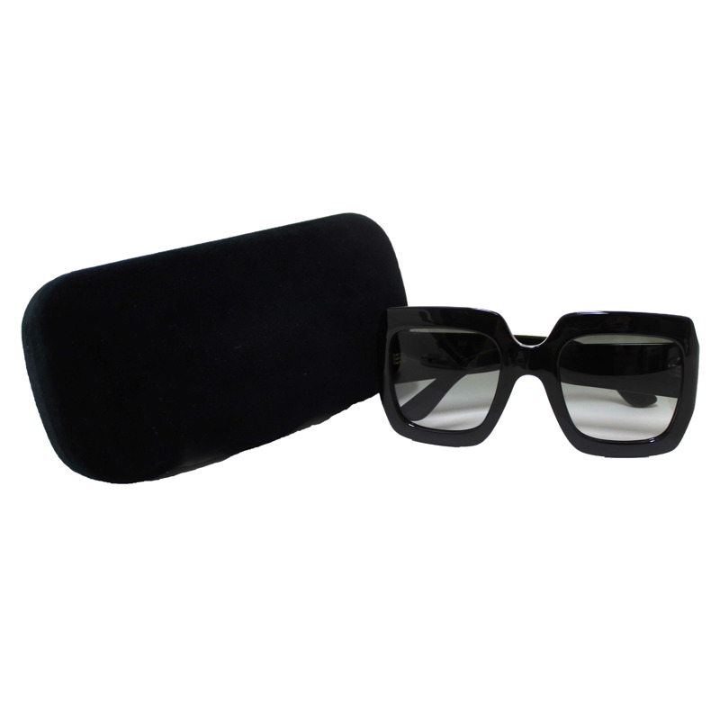 Gucci Black Oversized Square Frame Sunglasses GG0053S-0