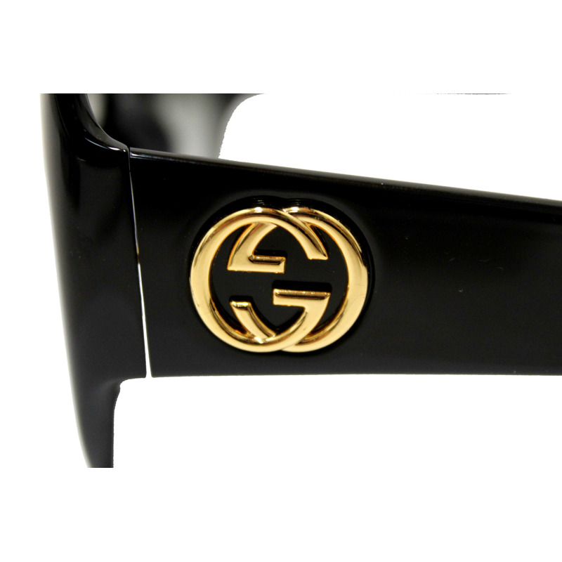 Gucci Black Oversized Square Frame Sunglasses GG0053S-15