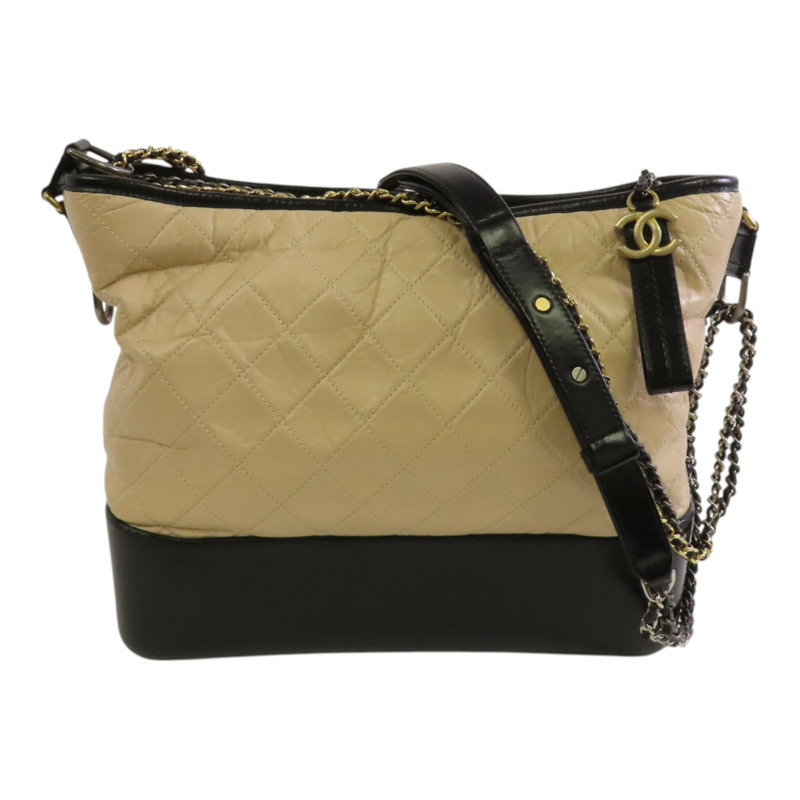 CHANEL 牛皮皮革Gabrielle Large金扣鏈帶肩背袋-0