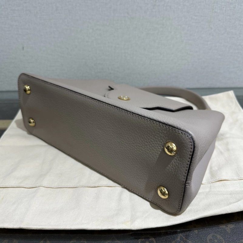 LV 大象灰Capucines中號手柄手提斜背包 31*20*11 99新配件塵袋-2