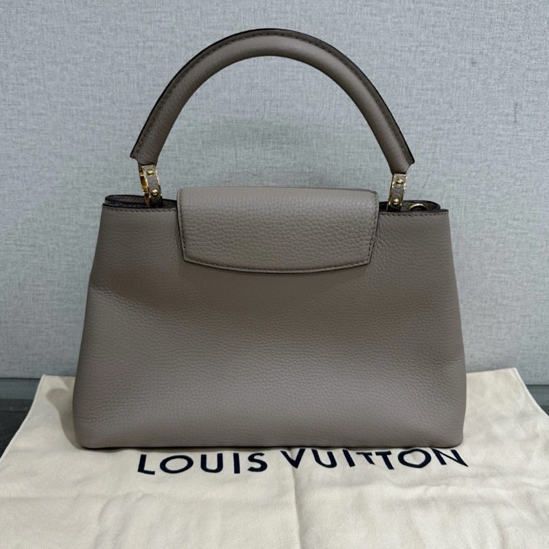 LV 大象灰Capucines中號手柄手提斜背包 31*20*11 99新配件塵袋-5