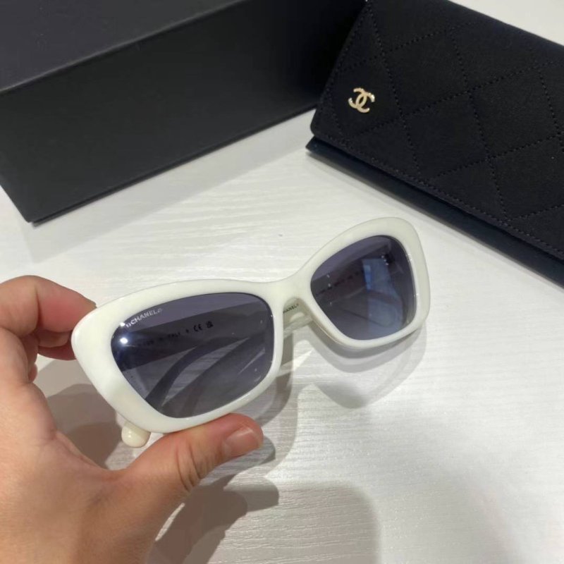 Chanel🖤超美白色珍珠邊 太陽眼鏡-1