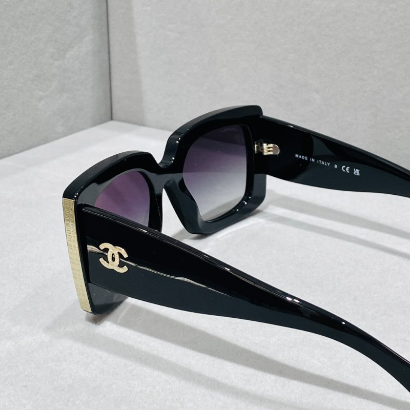 CHANEL 經典大框漸變鏡片太陽眼鏡,很貴氣的一款,超級遮臉 全新全配-3