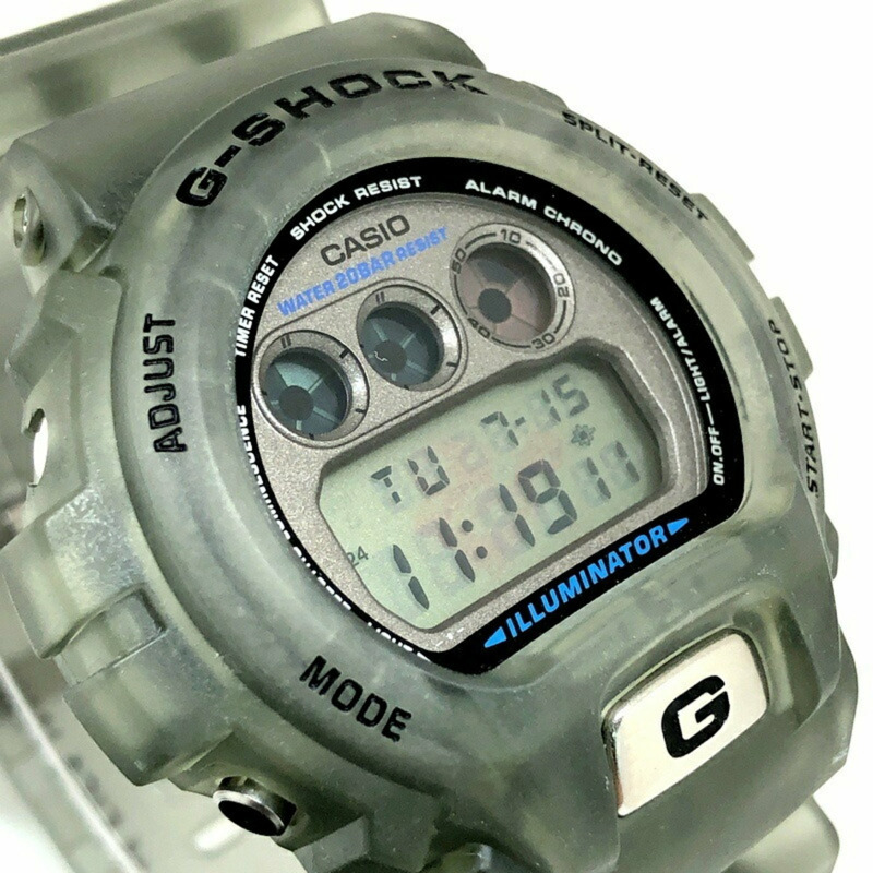 G-SHOCK CASIO DW-6900WF-8T 98法國世界盃官方授權合作款,鏤空灰色。 1998年5月發售。三國丘店有售。 ITTG6TCZBKSO-3