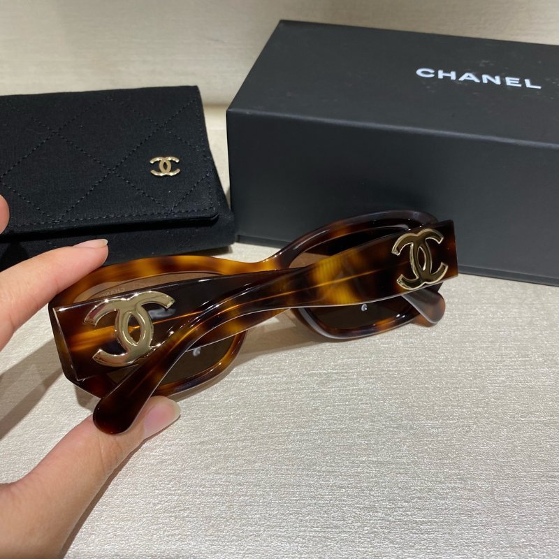 💗Chanel💗新款 Ch5493 玳瑁色墨鏡 辛祺蕾同款-4