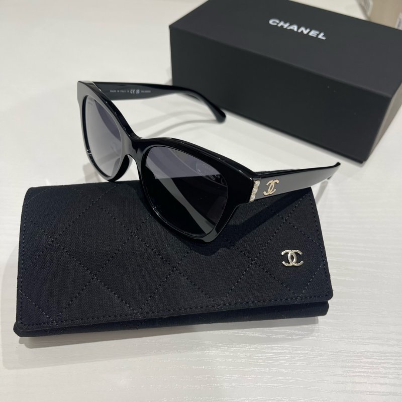 Chanel🔥珍珠墨鏡~全新全配-4