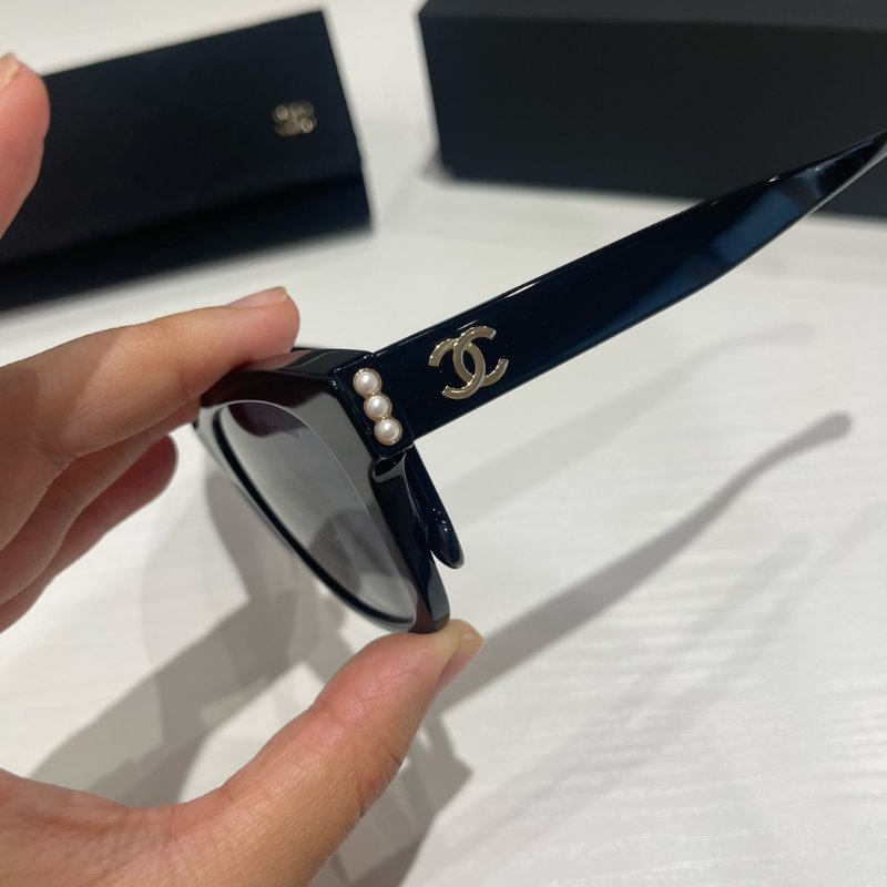 Chanel🔥珍珠墨鏡~全新全配-5