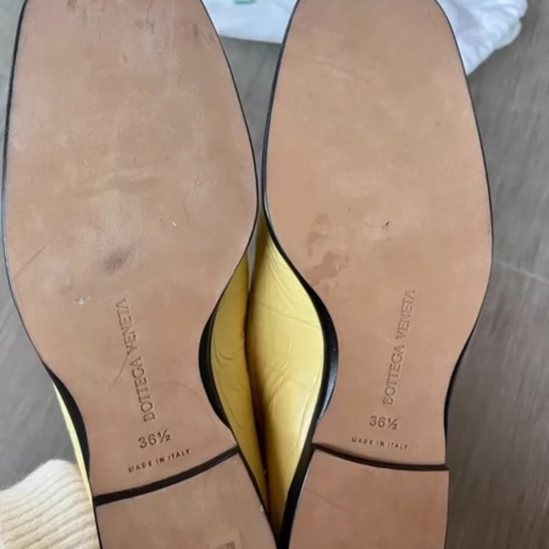 bottega veneta檸檬黄鱷魚紋樂福鞋36.5號偏小半號適合36號 配件防塵袋-5