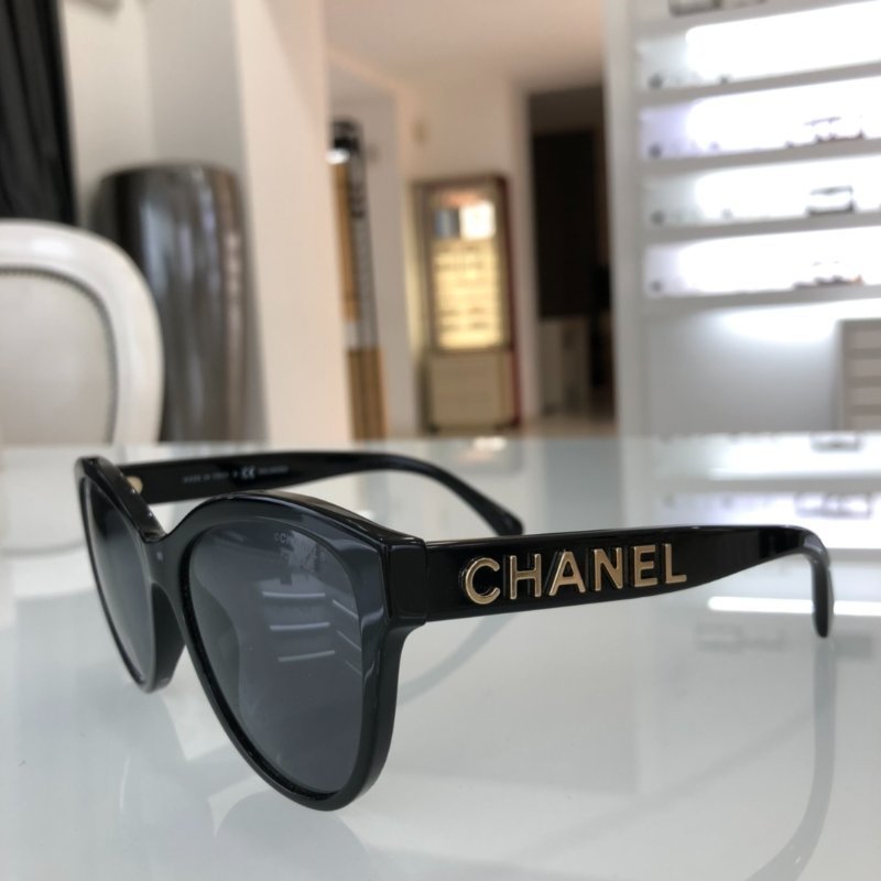 💋Chanel💋金邊 Logo 太陽眼鏡 全新全配-4