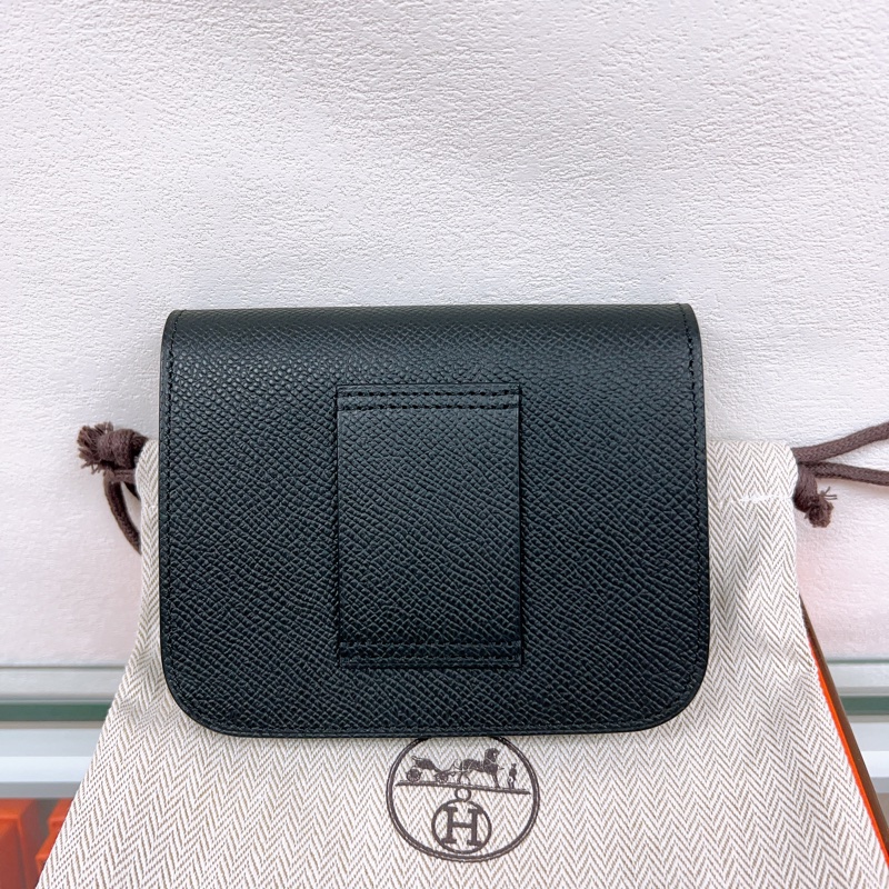 全新 Hermes constance slim 黑銀康康皮夾-1