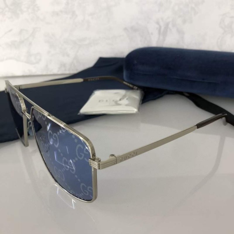 Gucci 超帥氣 雙G logo太陽眼鏡 全新全配-4