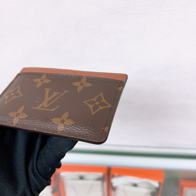 Lv 啡色老花卡夾/卡包-2