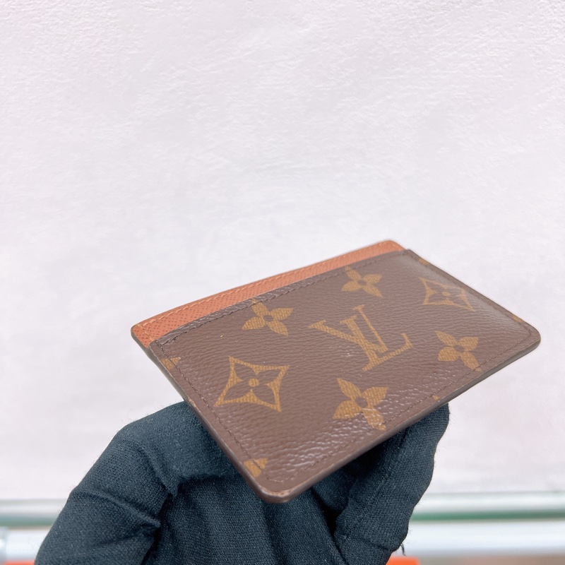 Lv 啡色老花卡夾/卡包-3