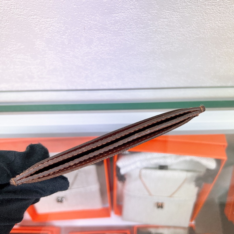 Lv 啡色老花卡夾/卡包-4