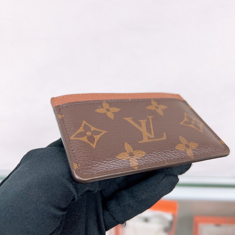 Lv 啡色老花卡夾/卡包-6