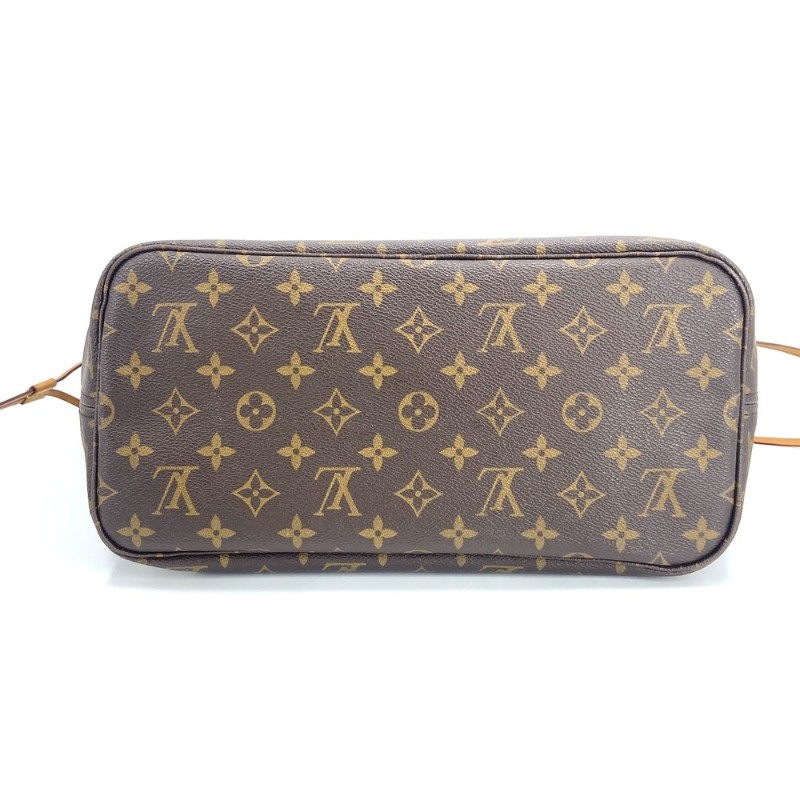 LV路易威登Neverfull mm 中號老花紅色內裡購物袋手提包托特包-7