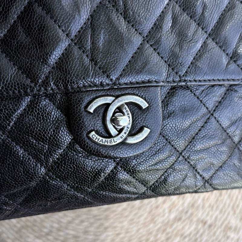 CHANEL香奈兒魚子醬機場包 尺寸：底長約31.5 年份：18開 附件：保卡-3