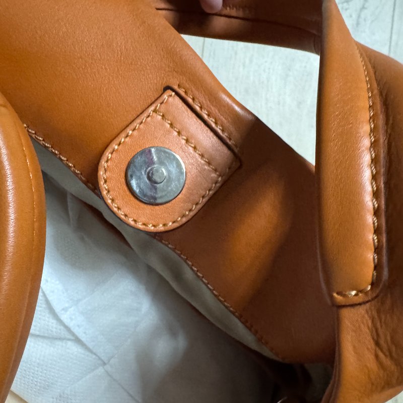 TOD'S 經典南瓜橘 24H Shopping Grande tote 柔軟小牛皮肩背包-4