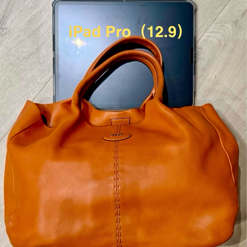 TOD'S 經典南瓜橘 24H Shopping Grande tote 柔軟小牛皮肩背包-6