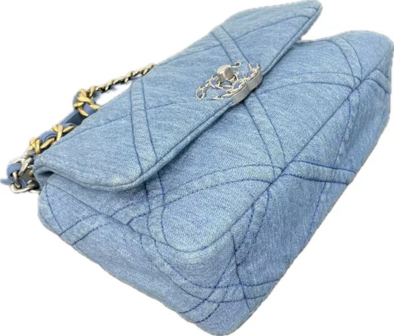 Chanel 香奈兒19bag  22P 晶片款 牛仔 26*16*9-5