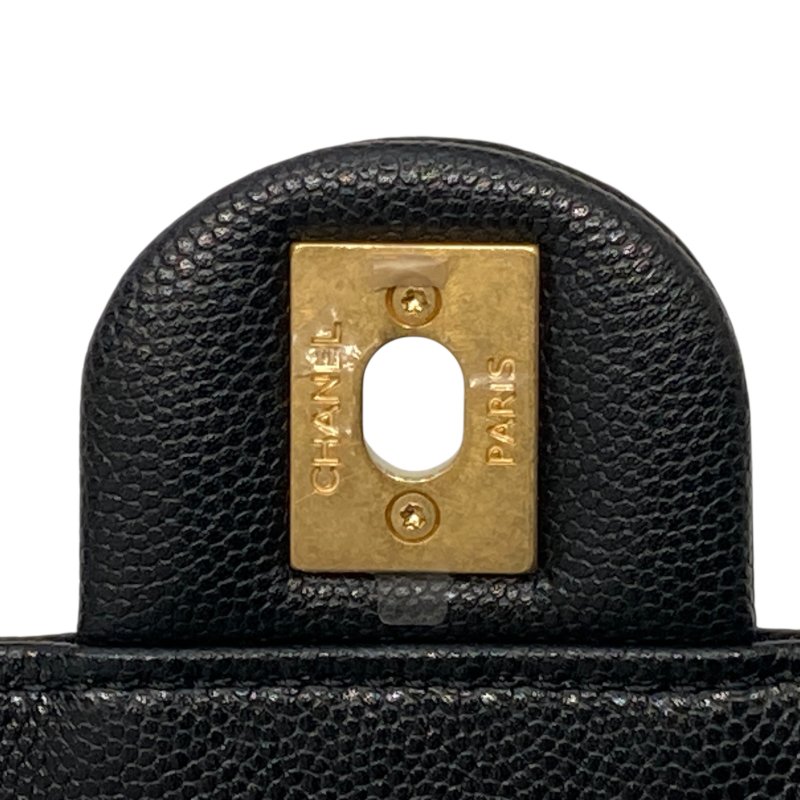 CHANEL 香奈兒 Ado 荔枝牛皮 背包 黑色 金釦-18