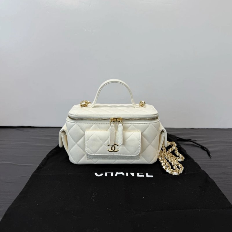 CHANEL 白金cargo盒子肩背斜背手提包 17*9.5*8 99新配件塵袋-0