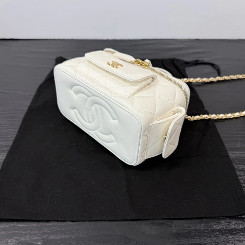 CHANEL 白金cargo盒子肩背斜背手提包 17*9.5*8 99新配件塵袋-2
