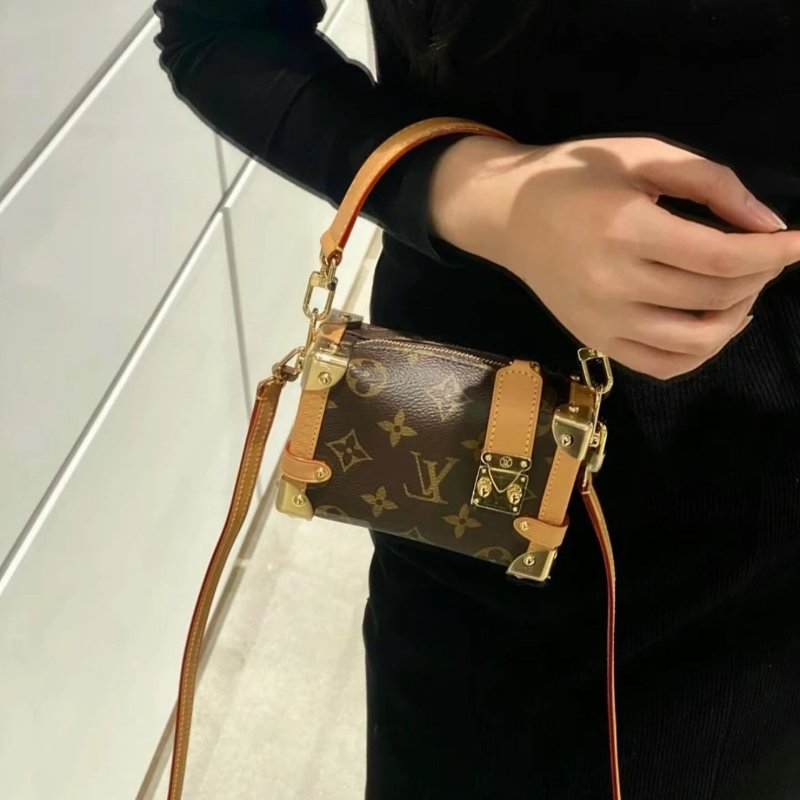 LV 老花 Sidetrunk mini 手提斜背包 芯片款 13.5*19*6 99新配件塵袋購證-2