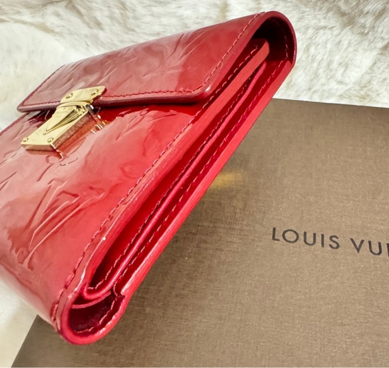 Belilla♥️Louis Vuitton 漆皮紅短夾-5