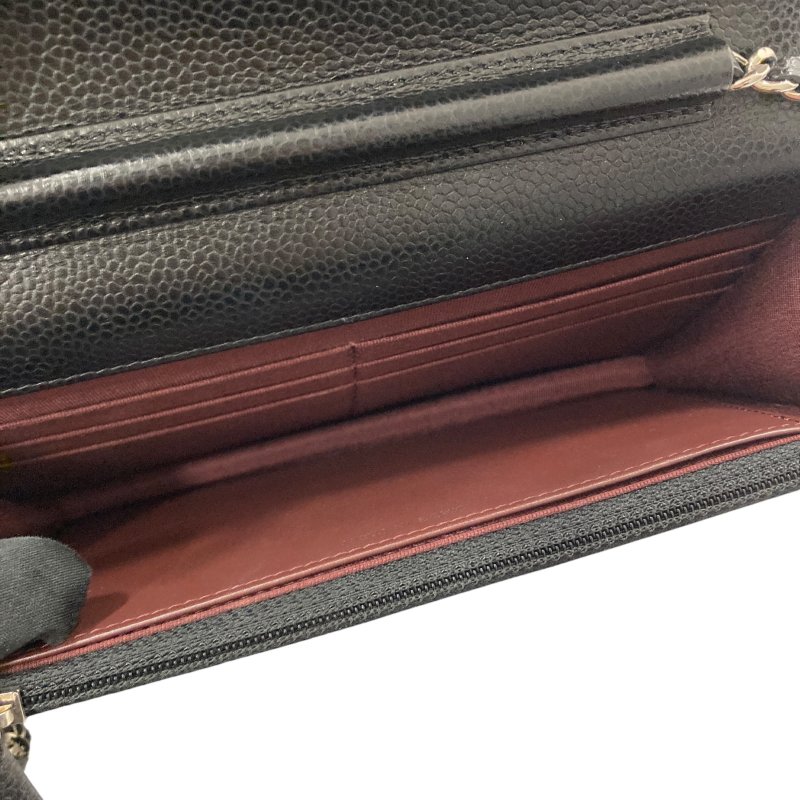 CHANEL 香奈兒 A33814 Chanel WOC 19 荔枝牛皮 斜背包 黑色 銀釦-6