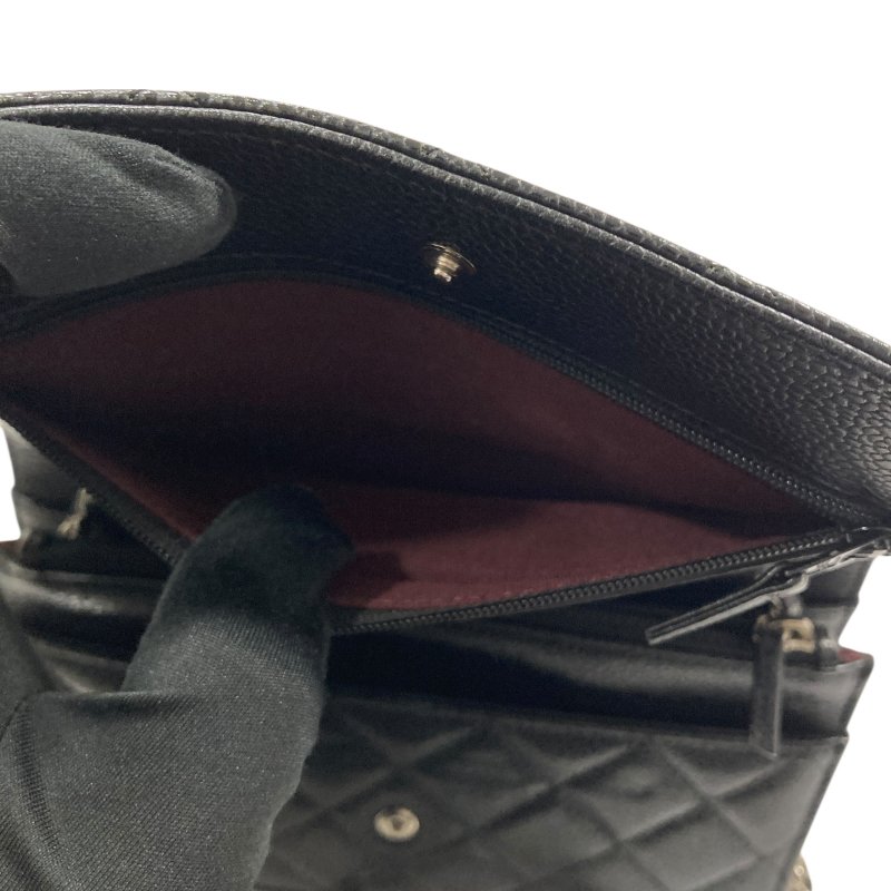CHANEL 香奈兒 A33814 Chanel WOC 19 荔枝牛皮 斜背包 黑色 銀釦-10