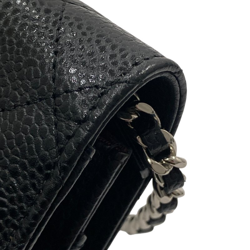CHANEL 香奈兒 A33814 Chanel WOC 19 荔枝牛皮 斜背包 黑色 銀釦-16